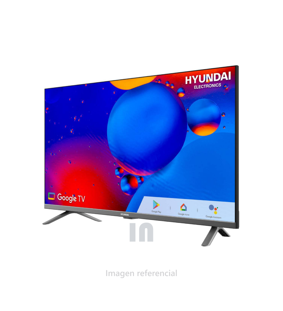 Televisor hyundai hyled3254gim, google tv, 1 puerto ethernet, , led 32 pulg hd smart tv, iron grey.