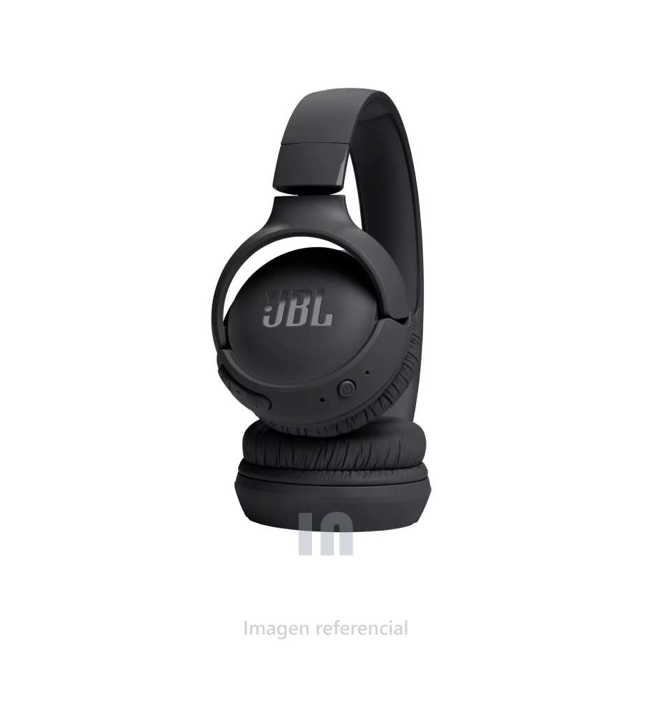 Auricular Inalámbrico JBL Tune 520BT, Pure Bass Sound, Bluetooth 5.3, Batería de 57 Horas, Negro. 