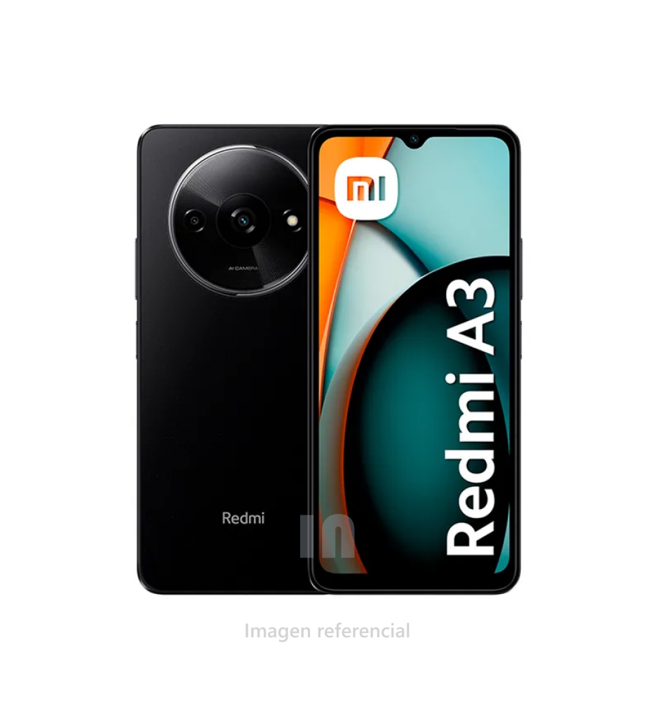 Smartphone xiaomi redmi A3, negro ocaso.