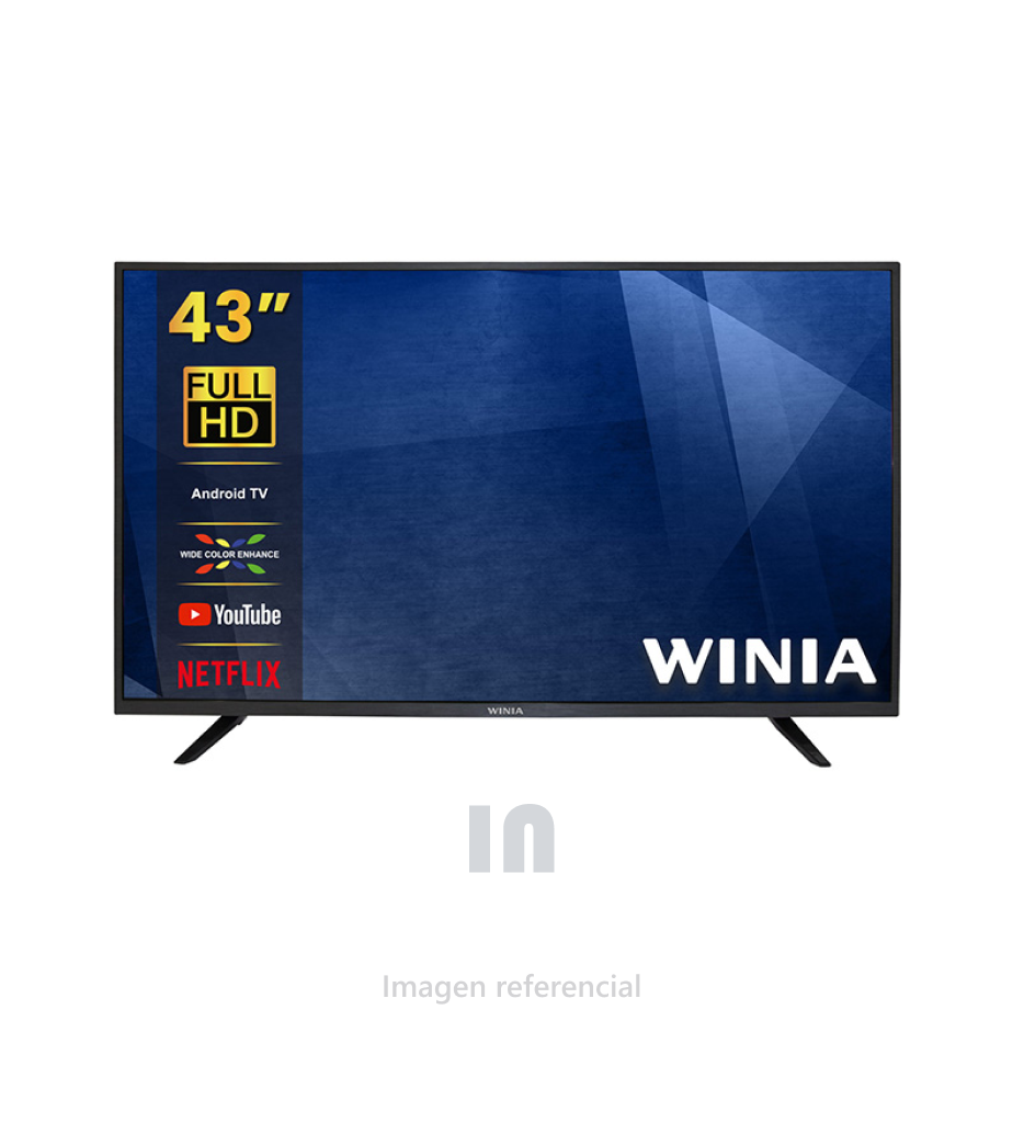 TV LED 43 PULG WINIA U43B900BQS, ANDROID UHD SMART TV 4K, NEGRO.