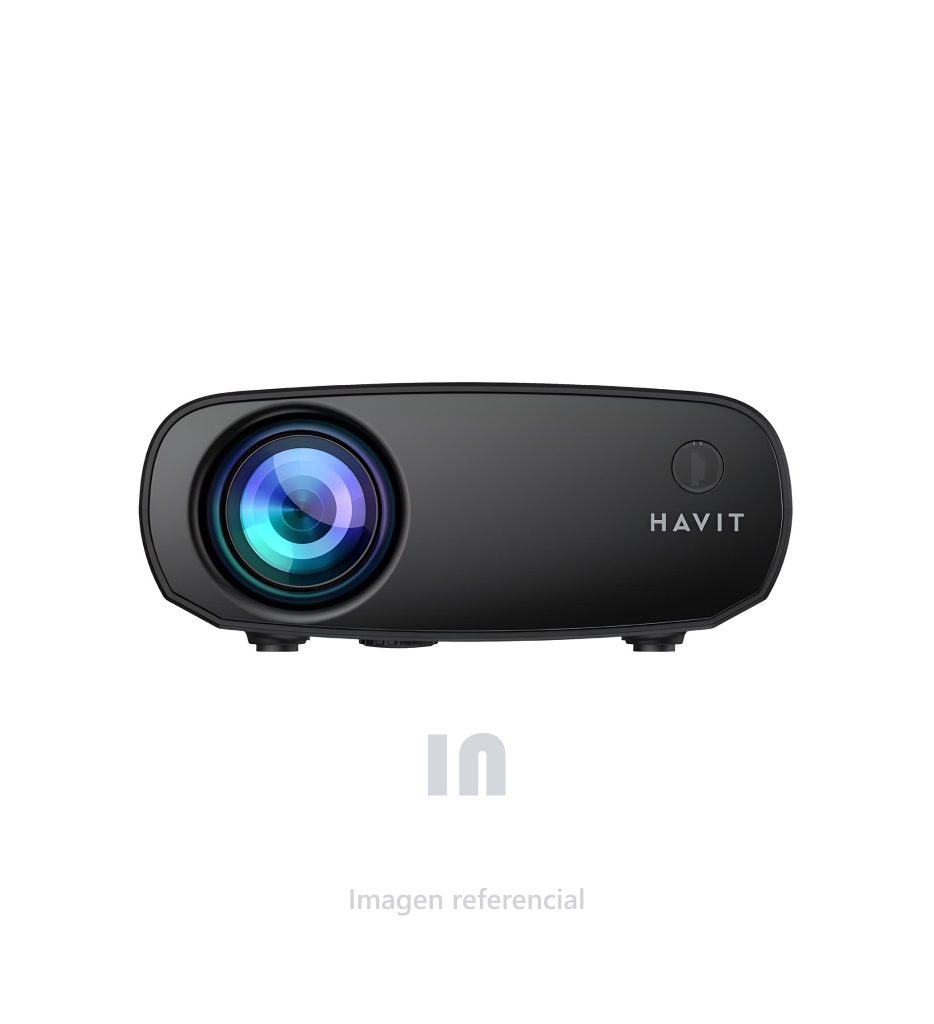 Projector Havit PJ207, Sonido Estéreo, Resolución 1080p, Conexión USB/HDMI/WiFi, Negro.