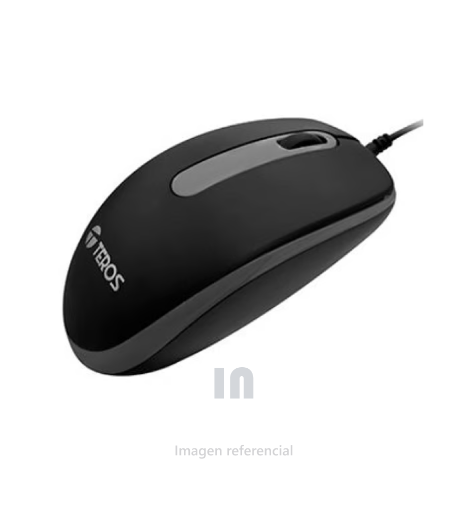 Mouse Óptico Teros TE-1220S 1000dpi USB 3 Botones