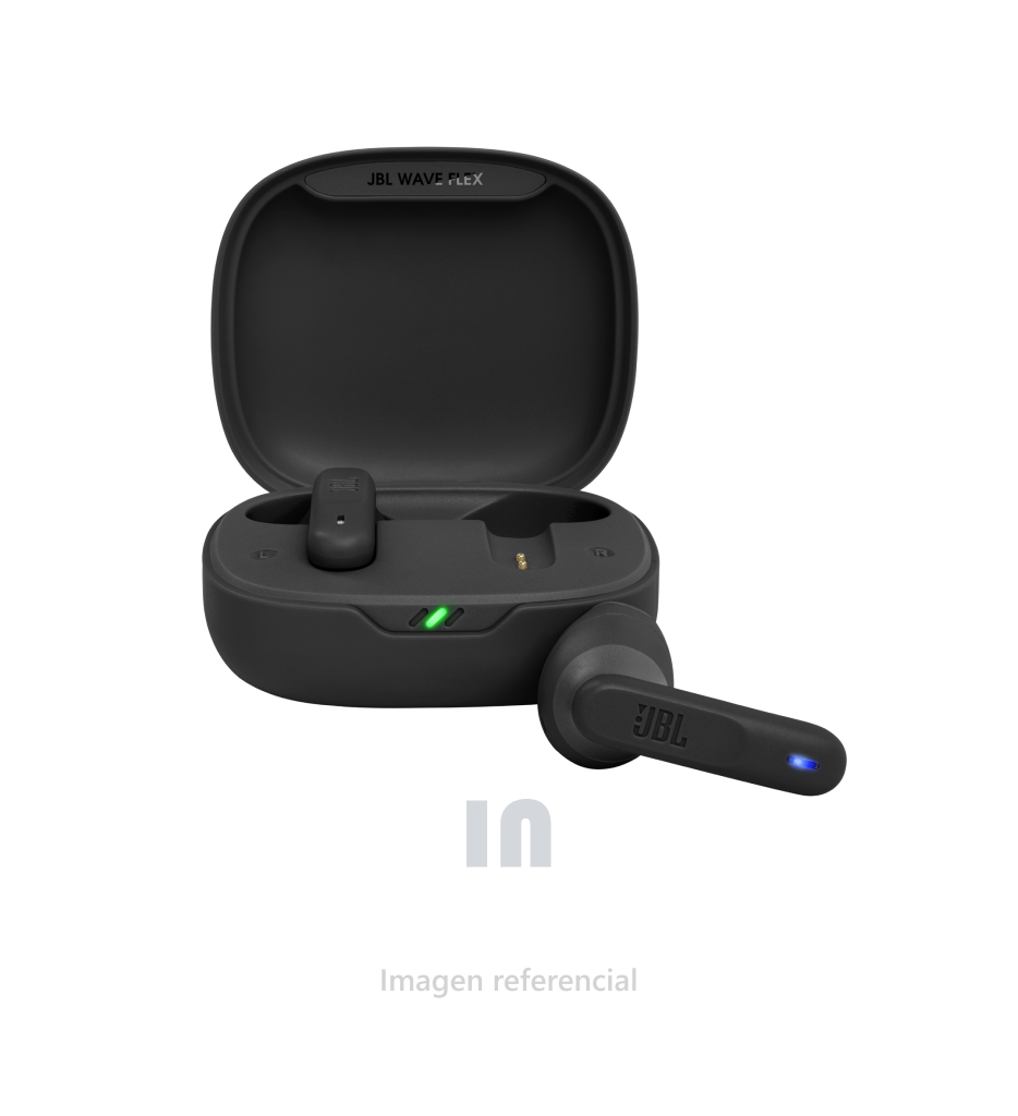 udífonos JBL In-Ear Wave Flex Bluetooth, Control Táctil, 32 Horas de Batería, Negro.