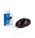 MOUSE XTECH XTM-195 OPTICO USB 3 BOTONES 1000 DPI, NEGRO.