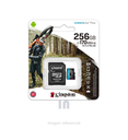 Memoria Flash microSDXC Kingston Canvas Go Plus, 256GB con adaptador SD, class 10.