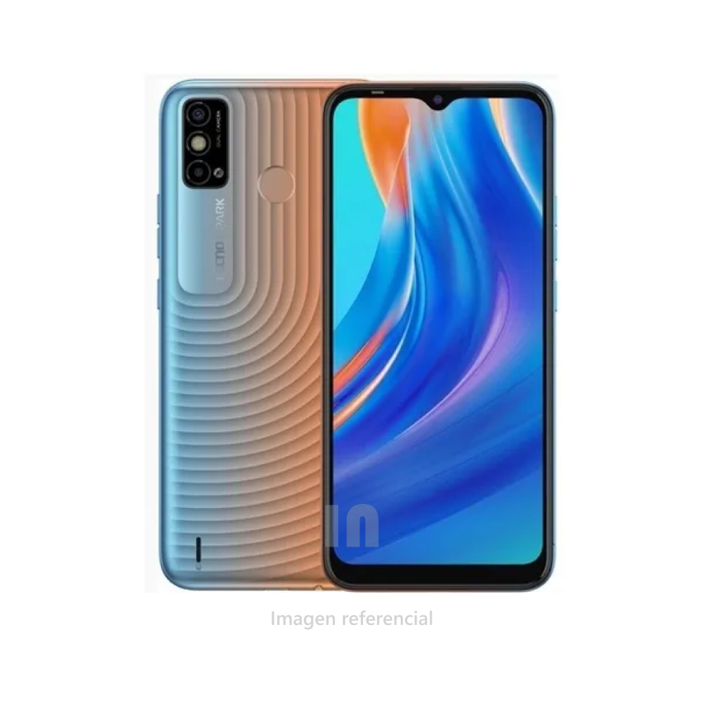 SMARTPHONE TECNO SPARK 6 GO, PANTALLA 6.52 PULG, PROCESADOR MEDIATEK HELIO A20, MEMORIA RAM DE 4GB, ROM DE 64GB, CAMARA POSTERIOR DE 13MP, 8MP, FRONTAL DE 8MP, BATERIA DE 5000 mAh, ORANGE.