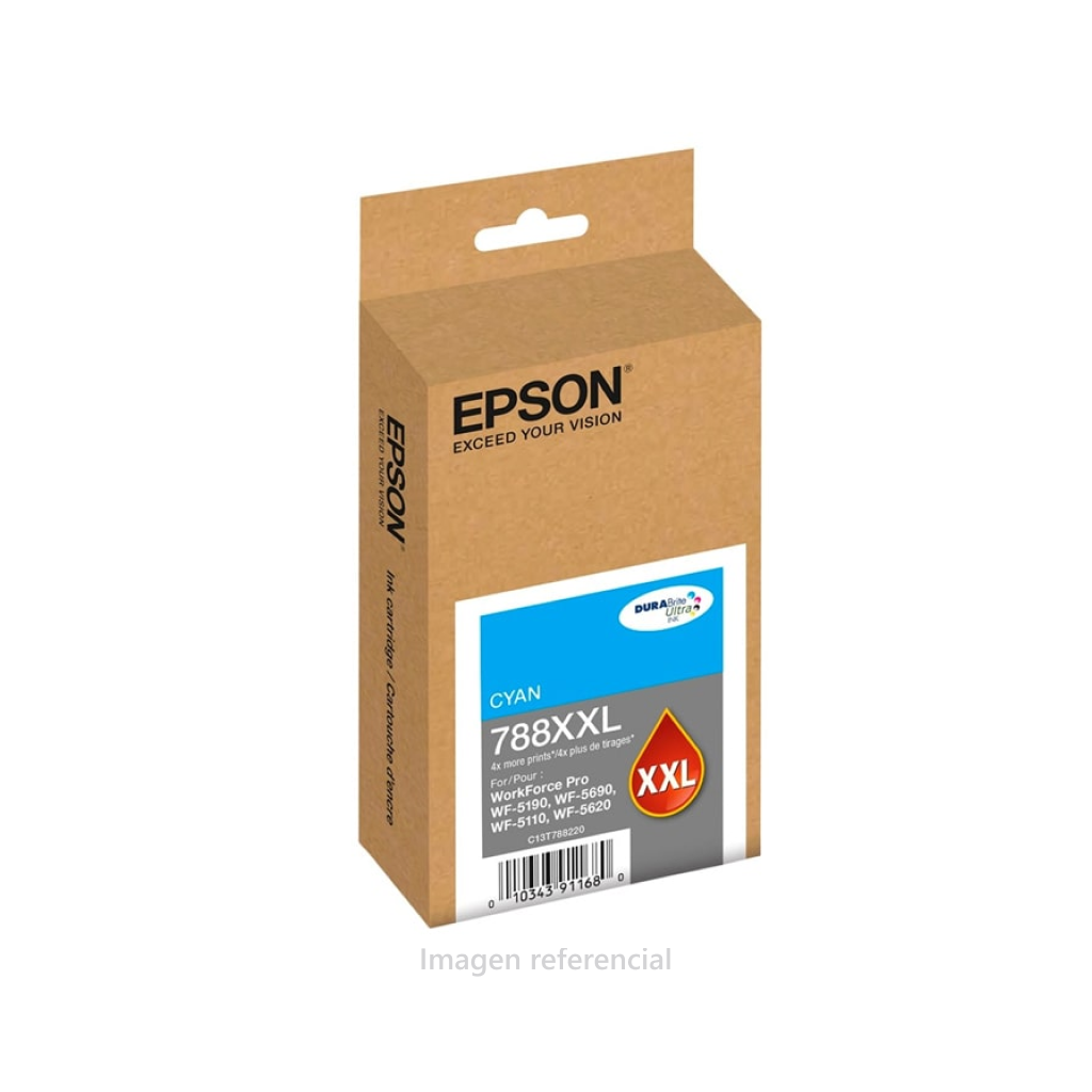 CARTUCHO TINTA EPSON ORIGINAL T788220XXL CYAN WORKFORCE