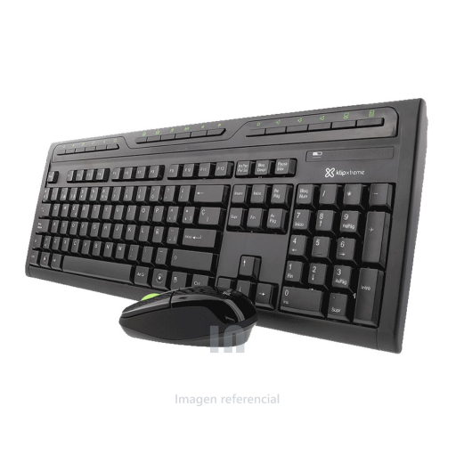 TECLADO MOUSE KLIP XTREME WIRELESS KKW-110S NEGRO USBCONECTIVIDAD: INALAMBRIA, RESOLUCIÓN DE MOVIMIENTO:1000 DPI CON INTERRUPTOR PARA ENCENDIDO/APAGADO PARA QUE CONSERVE LA VIDA DE LA BATERÍA FRECUENCIA: 2.4GHZ, DISTANCIA DE OPERACIÓN HASTA 10M, BATERÍAS: PILAS AAA X 2,DIMENSIONES: 452X169X26MM,CONFIGURACIÓN AUTOMÁTICA PLUG AND PLAY,