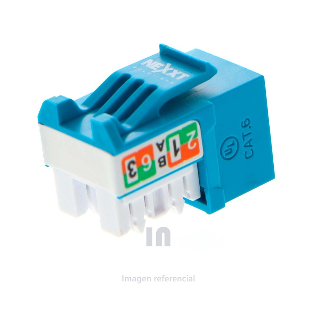 Módulo Keystone Jack RJ45 NEXXT Cat6-Certificación: ANSI/TIA 568 C.2, ISO/IEC 11801, UL