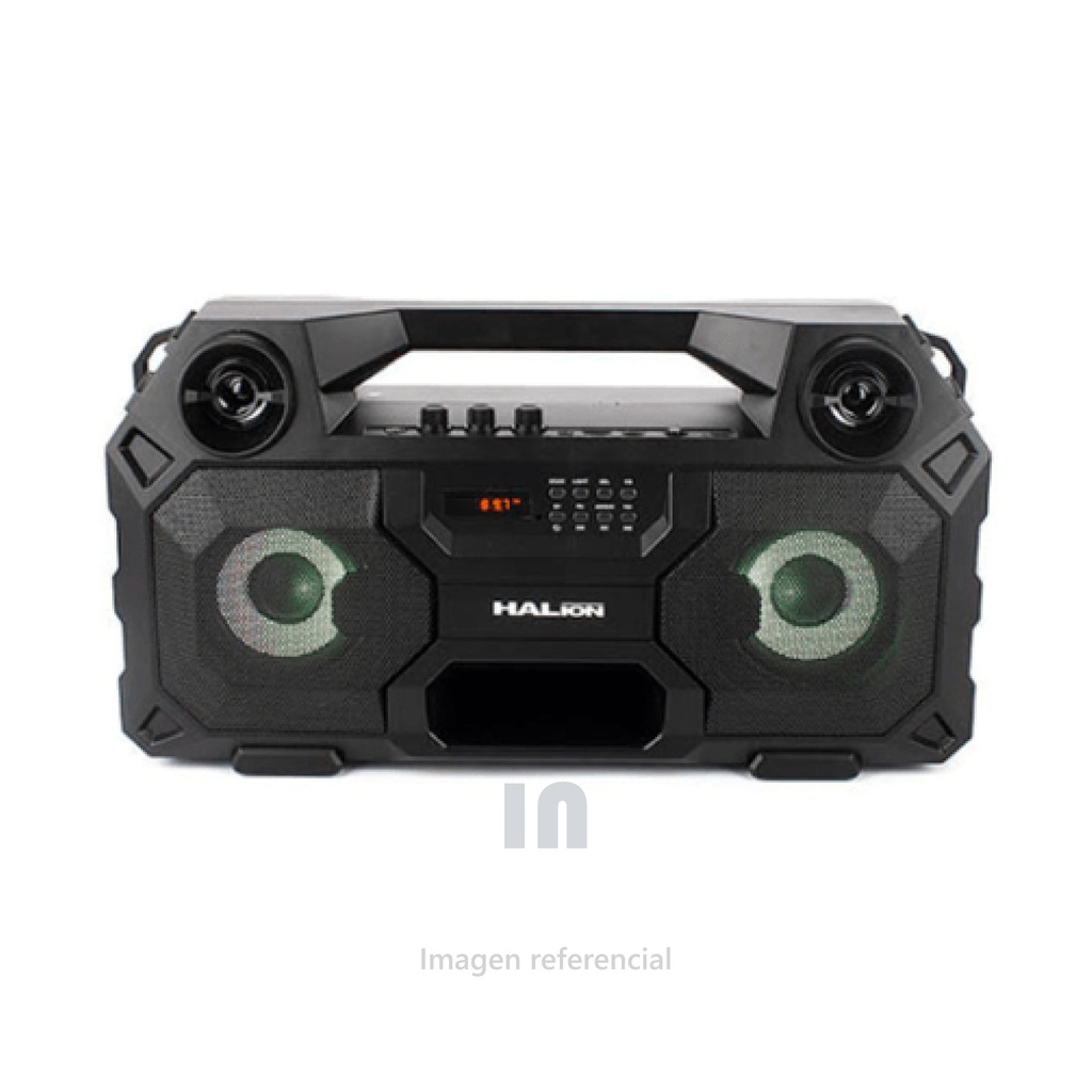 PARLANTE CON BATERÍA NEGRO HA-R41 120W BLUETOOTH USB, SD, FM.