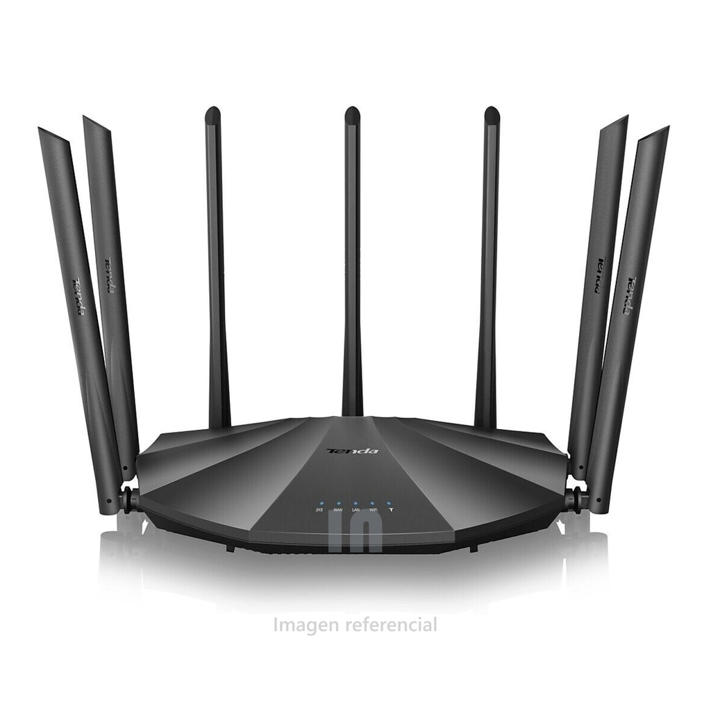 Router Inalámbrico Tenda AC23 AC2100 Dual Band, Gigabit, 300Mbps, 35 Conectados, 3 Puertos Ethernet