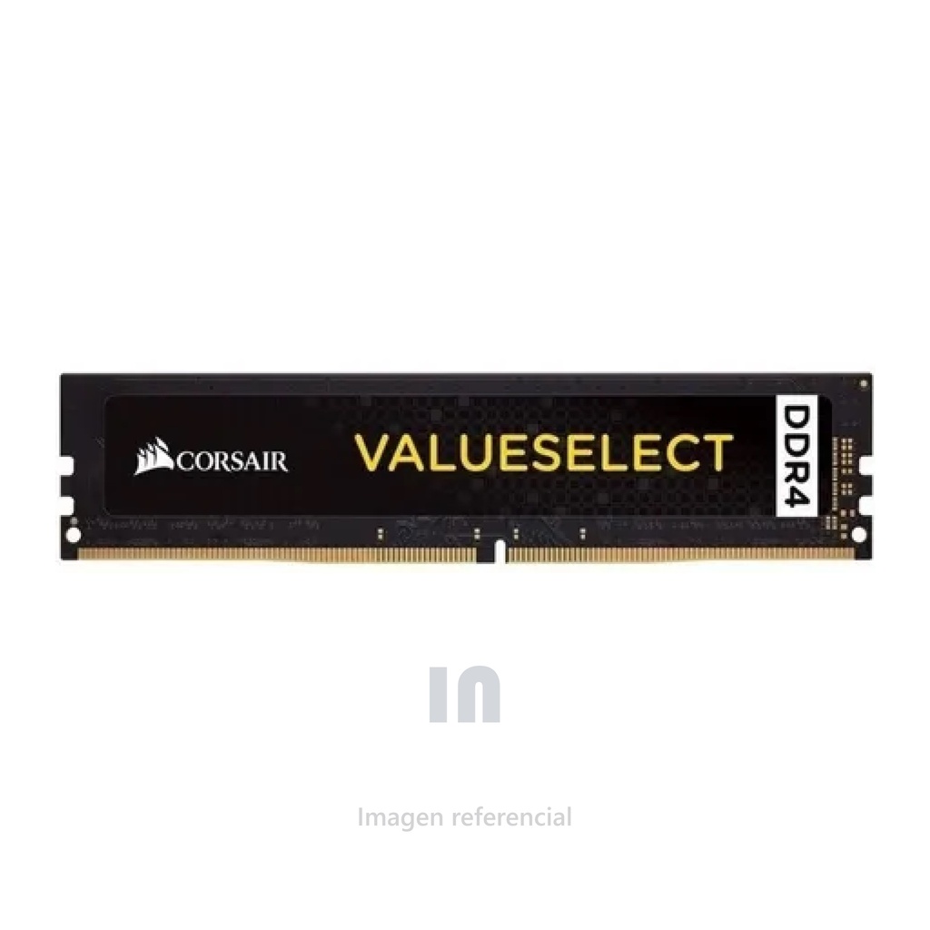 MEMORIA RAM CORSAIR, VALUESELECT 4GB, DDR4, 2666 MHZ, PC4-21300, CL-18, 1.2V.