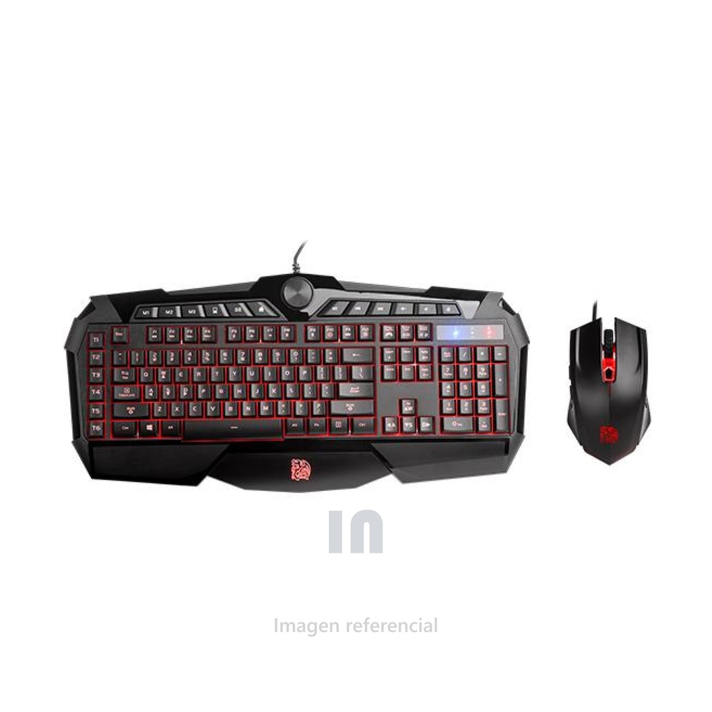 COMBO TECLADO Y MOUSE THERMALTAKE KB-CPC-MBBRSP-01, GAMER , 3200 DPI, TECLAS ILUMINADAS