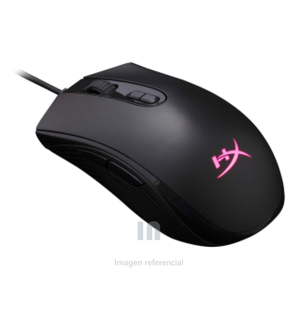 MOUSE GAMER KINGSTON HYPERX PULSEFIRE CORE, 6200 DPI, ERGONÓMICO, NEGUSB. SENSOR PIXART 3327, 7 BOTONES PROGRAMABLES Y PERSONALIZABLES