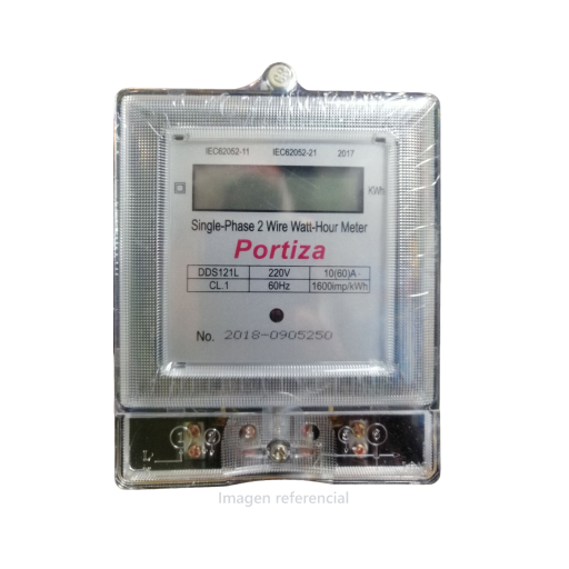 MEDIDOR DIGITAL DE ENERGÍA PORTIZA DDS-121 SINGLE PHASE 2 WIRE.