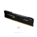 MEMORIA KINGSTON HYPERX FURY BLACK, 4GB, DDR4, 2666 MHZ, PC4-21300, CL16, 1.2V.