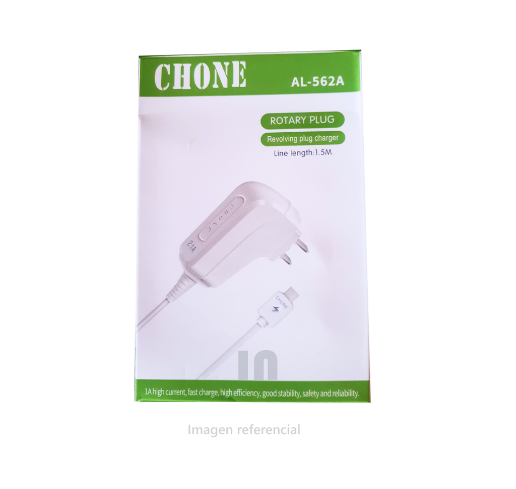 CARGADOR CHONE MODELO AL-562A ENCHUFE GIRATORIO SALIDA DE DC5.3V A 0.2V 2100 mA Max.