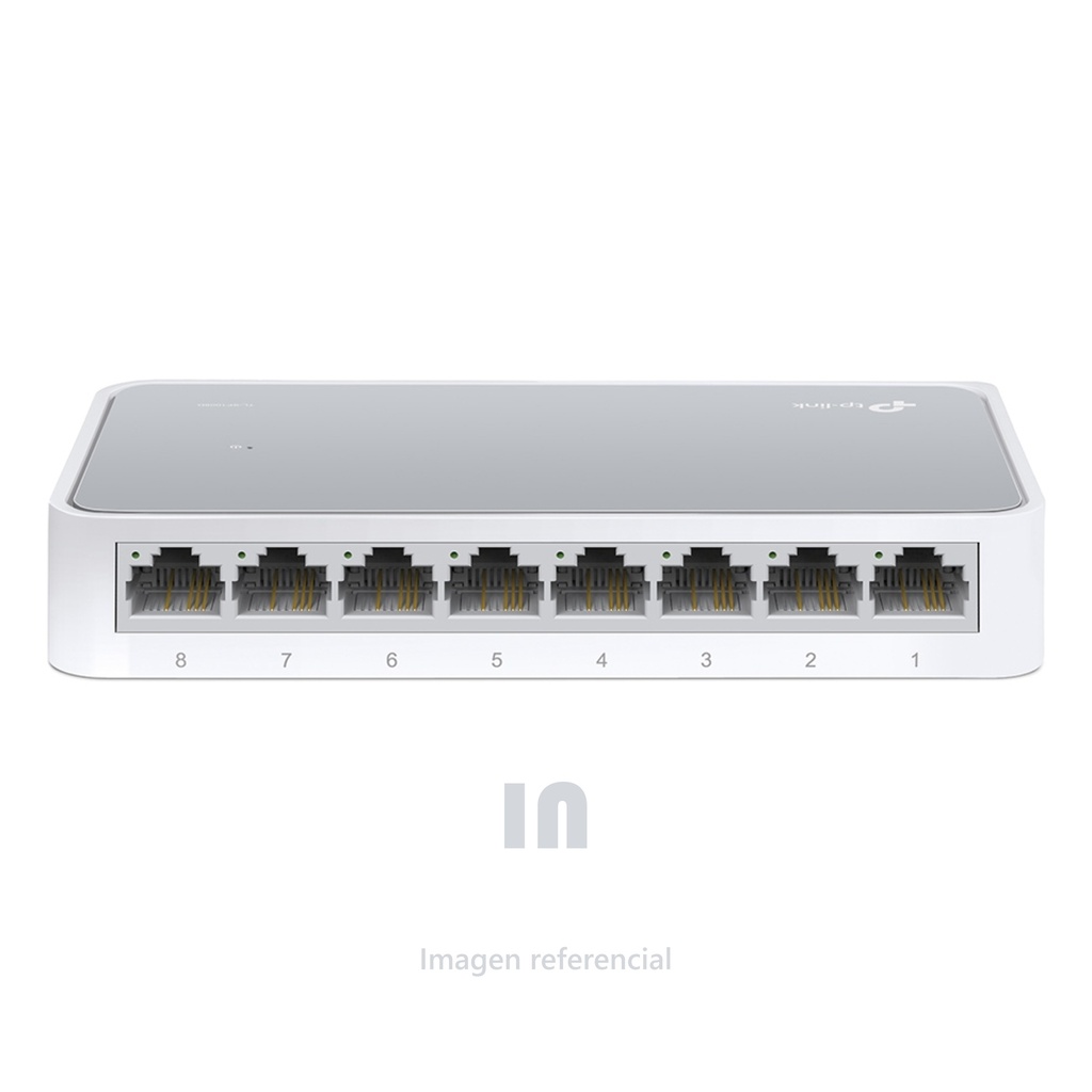 SWITCH TP-LINK TL-SF1008D, 8 PUERTOS RJ-45 10/100 MBPS, AUTOVOLTAJE, PRESENTACIÓN EN CAJA.