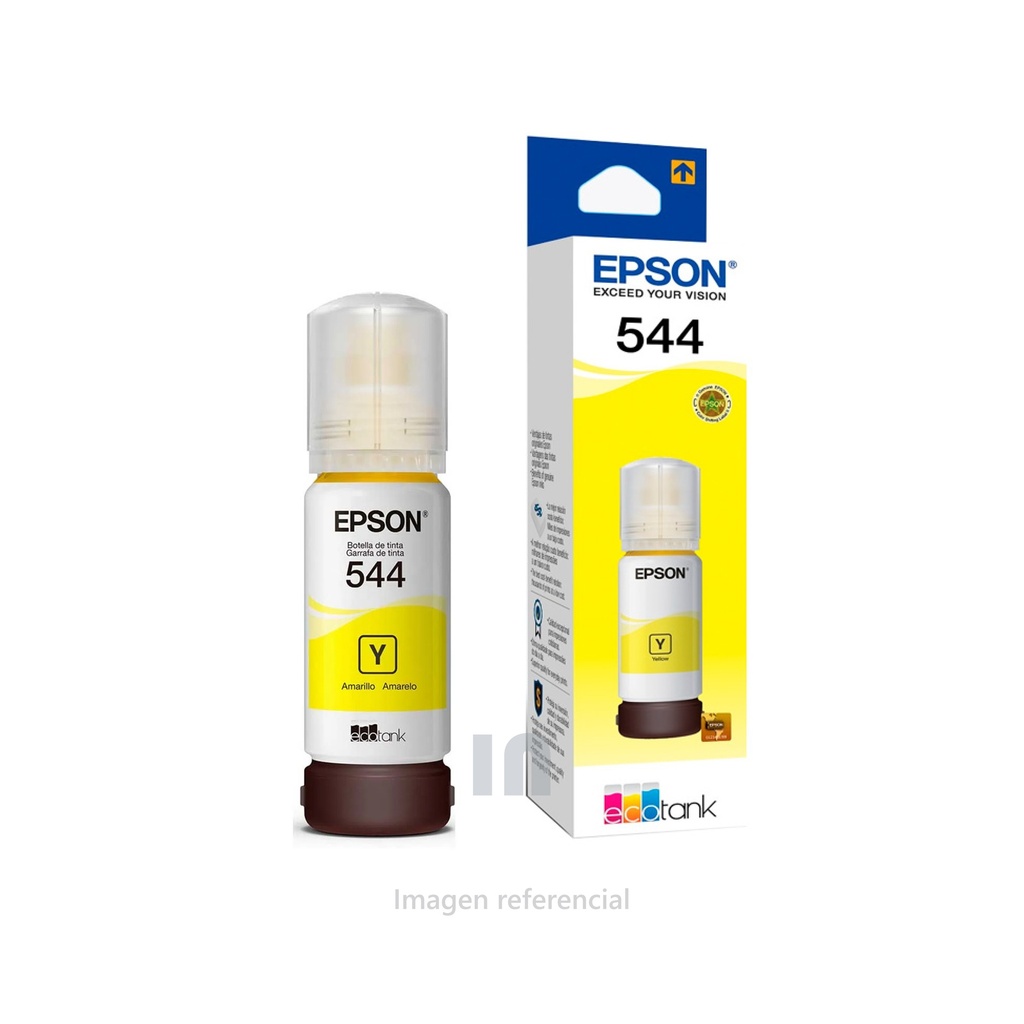 BOTELLA DE TINTA EPSON 544 AMARILLO T544420-AL, 65 ML PARA IMPRESORA L3110.