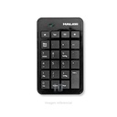 TECLADO NUMERICO HALION K-119 USB NEGRO 23 TECLAS PULSACIÓN SUAVE/TECLA PLANA