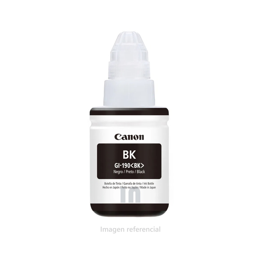 Botella de tinta Canon GI-190 BK, negro ORIGINAL