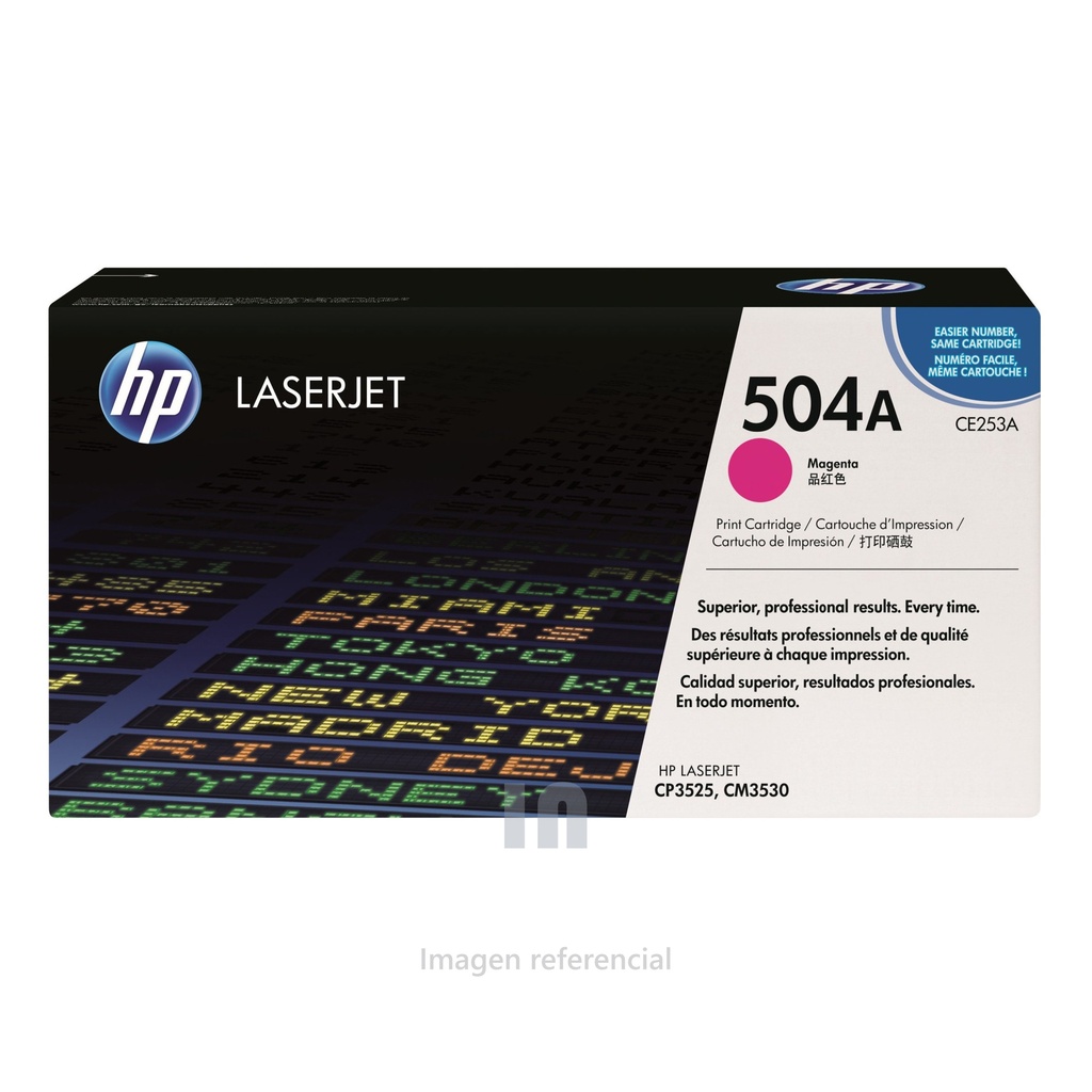 TONER HP LASERJET CE253A 504A MAGENTA PARA CP3525