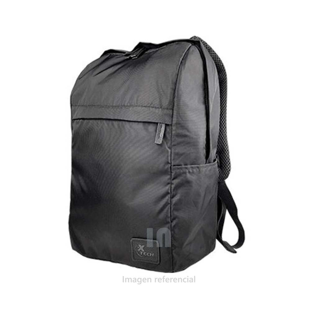 Mochila para Laptop Leiden XTB-209 Backpack 15.6 pulg, poliester resistente, negro.