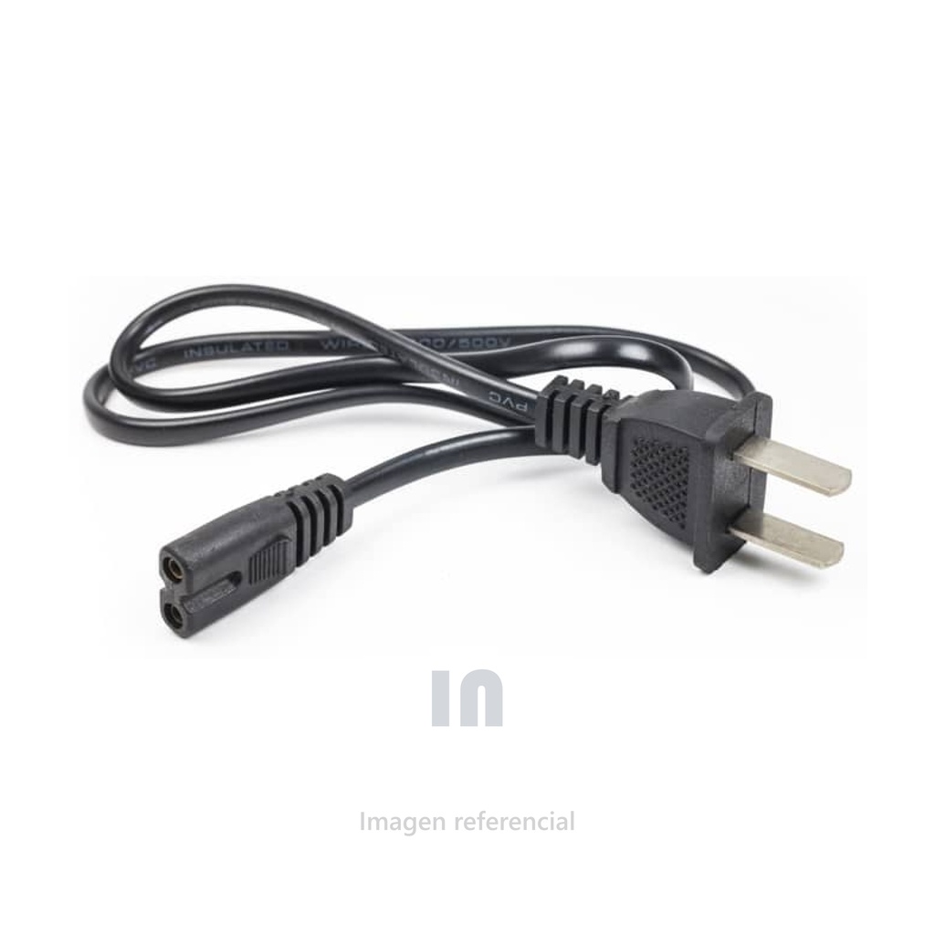 CABLE DE ALIMENTACIÓN PARA COMPUTADOR PORTÁTIL, XTECH PWR CBL UNIVERSAL 2-PIN CON CONECTOR HEMBRA DE 2 RANURAS, XTC-110, NEGRO, 1.8M.