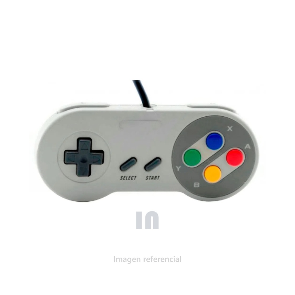 CONTROL ORIGINAL PARA SUPER NINTENDO, BLANCO GRIS GAMEPAD CONTROL PARA NINTENDO SNES, 7 PINES.