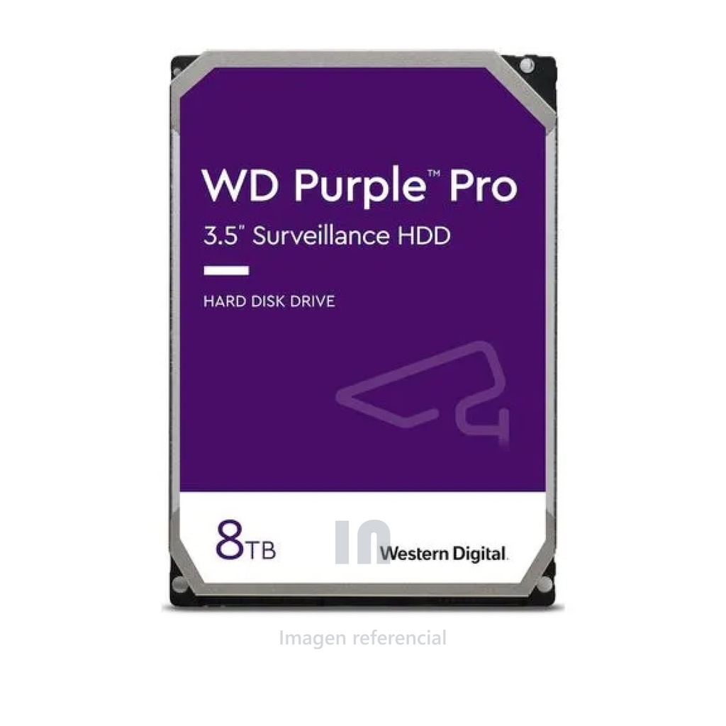 Disco duro Western Digital Purple Pro WD8001PURP, 8TB, SATA, 7200rpm, 3.5 pulg, Cache 256MB.