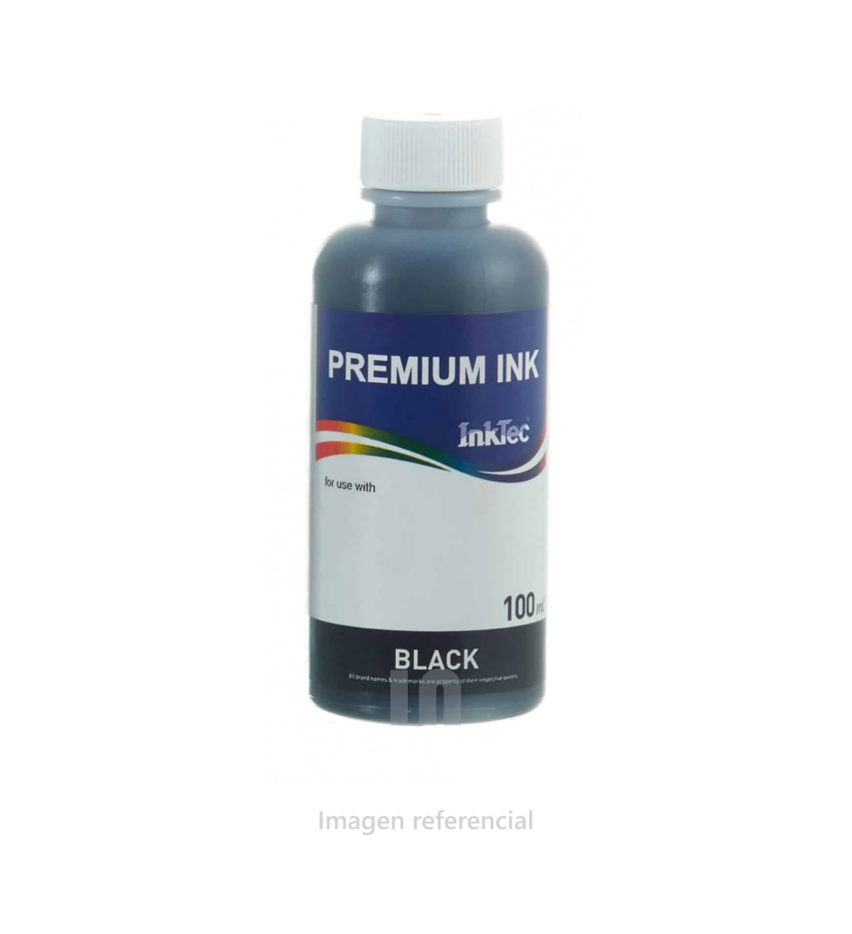 Tinta inktec E0010 compatible con impresoras de escritorio, oficina y domésticos en botella de 100ml, negro.