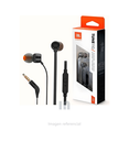 AURICULAR JBL TUNE 110 HARMAN, CON MICRÓFONO, PURO BASS, CABLE PLANO ANTIENRREDO, NEGRO.