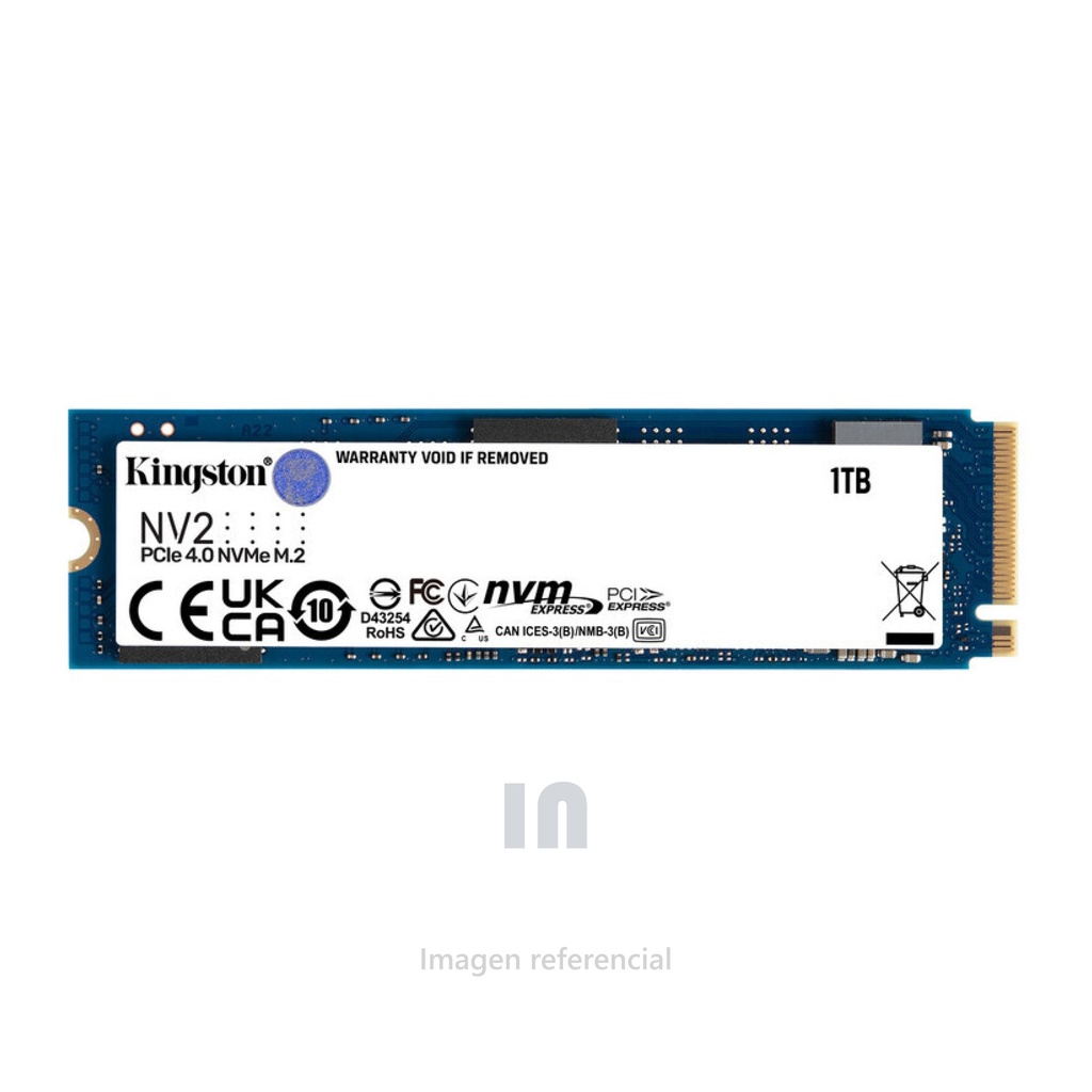 Unidad en estado sólido Kingston NV2 NVMe PCIe 4.0 1000GB (1TB) (SNV2S/1000G).