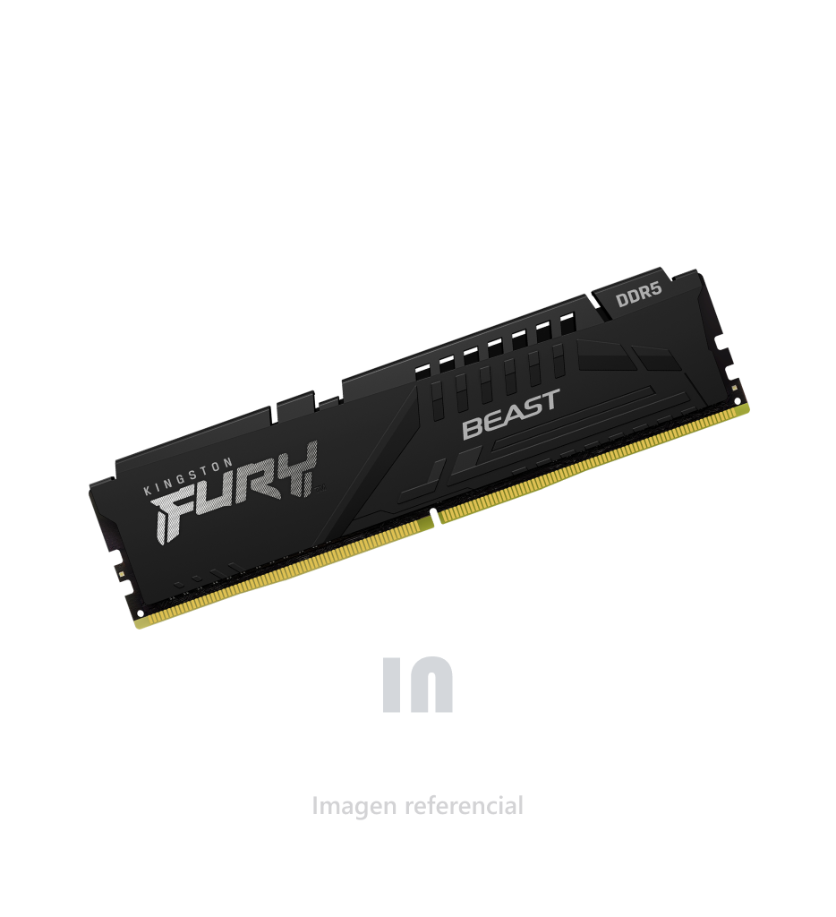 Memoria Kingston Fury Beast 8GB DDR5-4800MHz PC5-38400 CL38, 1.1V, 288-Pin, XMP 3.0.