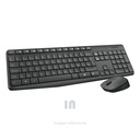 teclado y mouse Inalámbricos Logitech MK235 Teclas de perfil -bajo Altura del teclado ajustable Batería: 2 x AAA-Duración de la batería (no recargable): 36 meses-Teclas especiales: 15 teclas de función accesibles a través de la tecla