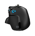 MOUSE G502 HERO GAMING LED-RGB BLACK LIGHTSYNC, Resolución 100 ? 16.000 dpi, 11 BOTONES PROGRAMABLES, Memoria integrada Hasta cinco perfiles (requiere firmware 127.1.7), Aceleración máx. > 40, Velocidad máx.> 400 ips.