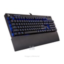 Teclado Gamer Thermaltake Neptune PRO Blue, mecánico, USB, retroiluminación Azul. Diseño de teclas flotantes, reposamuñecas desmontable, construcción de placa frontal de aluminio con diseño de tapa flotante,