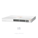 Switch HPE Aruba Instant On 1930 24G 4 puertos SFP/SFP , 24 puertos 10/100/1000 RJ-45, con detección automática, ARM, cortex -A9 a 800 MHz, capacidad de 128gbps, blanco.