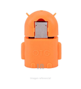 ADAPTADOR OTG MAS USB, 2.0, ANDROID COMPATIBLE, COLOR NARANJA.