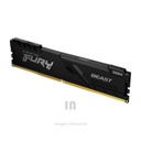 MEMORIA RAM KINGSTON FURY BEAST, 16GB, DDR4, 2666 MHZ, PC4-21300, CL16, 1.2V, NEGRO.