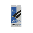 CABLE XTC-415, CABLE HDMI PLANO,M/M, 15FT, COLOR NEGRO, 4.57M.