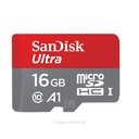 Memoria Flash microSDHC SanDisk Ultra A1, Class10, UHS-I, 16GB, presentación en colgador, 98mb/s