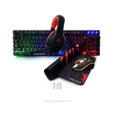 Combo Gaming Xblade 4 En 1 Demolisher GXB-KMHP370 4EN1, MOUSE-TECLADO-AUDIFONOS-MOUSEPAD,