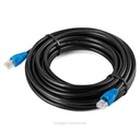 Patch cord de red cat 5e exterior de 10m, negro.